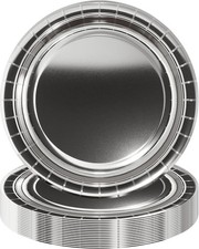 Pappteller Silber 23cm 16