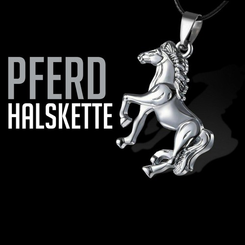 Pferd halskette silber - pferd,