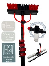 [SET] Teleskop-Waschbürste 3,6m/4,6m/7m Teleskop Waschbürste Reinigungsbürste