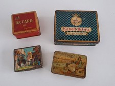4 x Zigarettendose um 1920 Dimitrino, Sulima, Da Capo, Waldorf Astoria