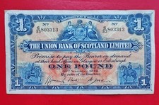 VINTAGE UNION BANK OF SCOTLAND £1 DATE 1942 I-37 HIRD-WILSON