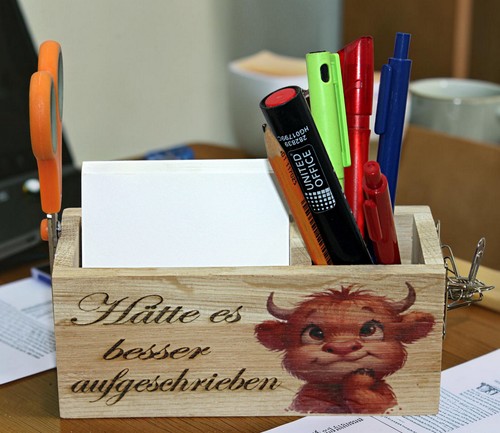 Notizzettelhalter eiche mit - eiche,