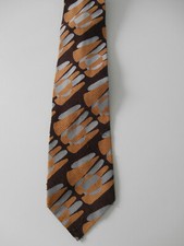 breite Vintage Krawatte, Binder aus den 70 igern  braun/beige gemustert