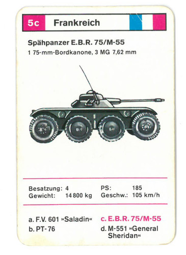 Einzelkarte panzer quartett - /,