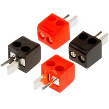 30.4150-01 - 4 Stück Din Strich-Punkt Stecker für Lautsprecher Kabel bis 2,5 mm²