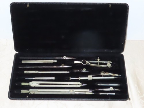 Vintage zirkel set - set, etui