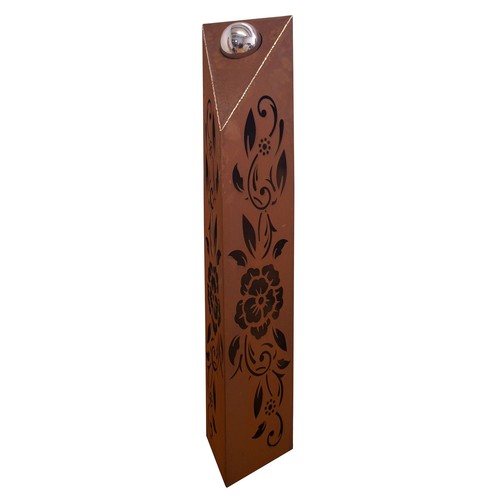 Stele mit edelstahlkugel - mit,