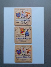 WM 1966 Fußball Weltmeisterschaft 1966 DFB Bierdeckel Signiert Ua Beckenbauer