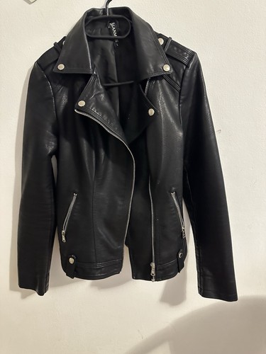 Biker leather jacket - leather,