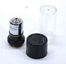 Carl Zeiss West Mikroskop Objektiv PLAN 10/0,22 * Übersichtsobjektiv + Dose RMS