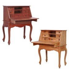 Sekretär Antik Schreibtisch Massivholz Mahagoni Schreibschrank Arbeitstisch