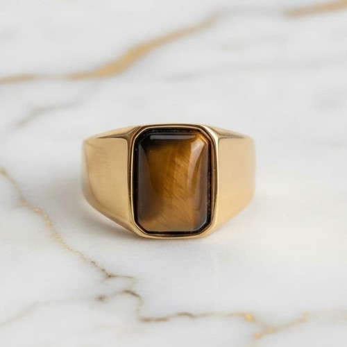 Tigerauge ring edelstein - tigerauge,