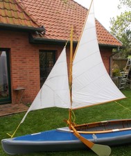 Faltboot , Kajak Segelanlage