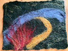 Filzbild, gefilzt, Handarbeit