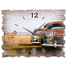 BM Holz Wanduhr leise lautlos