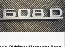 orig.Oldtimer Mercedes Benz LP LKW 608d Logo, Schriftzug, Emblem, Typenschild