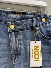 SENORITAS ICON Jeans Manhatten asymmetrisch geknöpft- destroyed