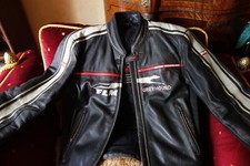 FLM Greyhound Motorradjacke Rindsleder Retro Optik, gebraucht in Top Zustand.