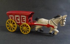 Schöner Gusseiserner Pferdewagen Spielzeug wohl USA 50er Jahre