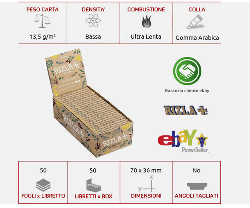 Rizla natura cartine corte - natura,