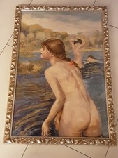Werner Bell 1885 bis 1978 Gemälde Öl Akt  Frauen Rücken im See Leinwand Rahmen