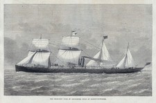 steam ship Devonshire Barrow-in-Furness England Barrow Cumbria antique print