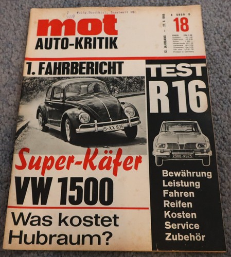Mot 1966 käfer 1500 - mot, 18/1966