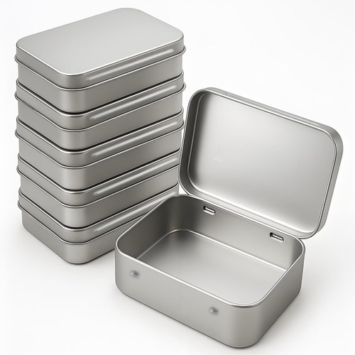 Kleine metall blechdose mit - metall,