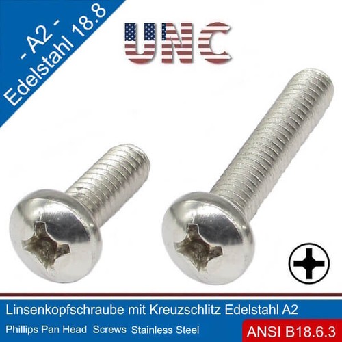 Linsenkopfschrauben 32 unc - , 6-32