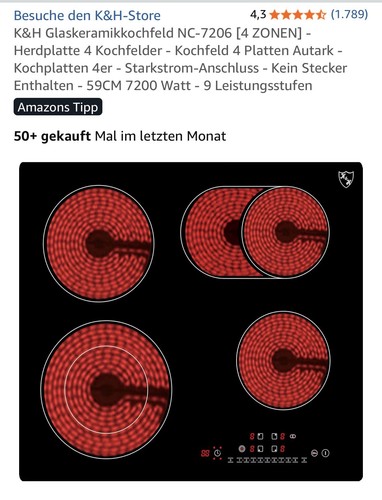 Elektroherd cerankochfeld - elektroherd,