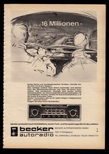 3w8256/ Alte Reklame von 1969 – BECKER Autoradio – Ittersbach