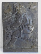 Bronze Relief Hund als