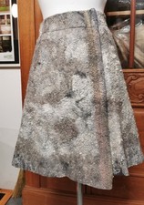 Gefilzte Wickelrock Gr. 38-40 Aus Alpaka Rohwolle In Grau Handarbeit Unikat, Neu