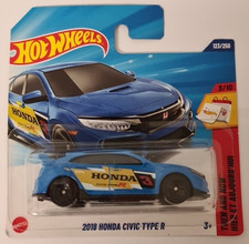 Hot Wheels 2018 Honda Civic Type R 123/250-2025 JBB77 Hot Wheels Then And Now