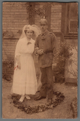 Foto 1917 brautpaar soldat - foto,
