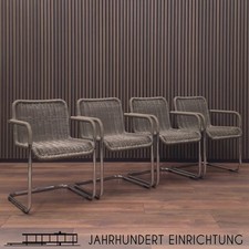 TECTA D 41 | 4er Set Kragstühle Grau | Freischwinger Stühle Bauhaus Chair