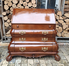 Sekretär Schrägklappe massiv Mahagoni Geheimfächer Barock Stil englisch
