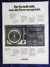 Wega HiFi-Studio mit Dual Olattenspierler, originale Werbung aus 1975
