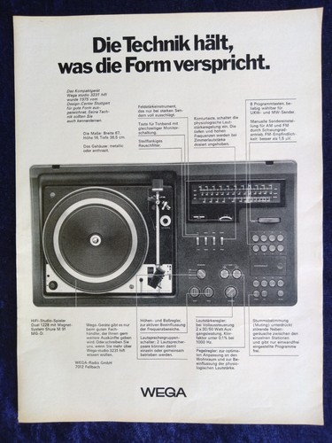 Wega hifi studio mit - hifi-studio, dual