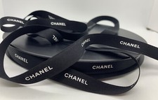 (5 €/m) Chanel Stoff- Geschenkband Schleifenband Schwarz Weiß Deko