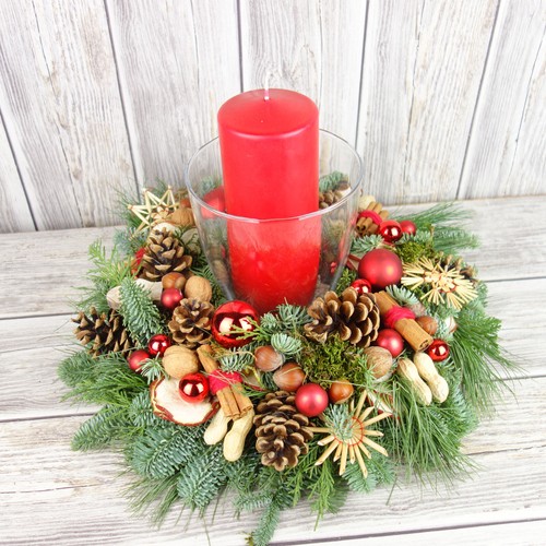 Weihnachtskranz große kerze - große,