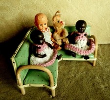 Puppenbank Rattan Puppenhaus