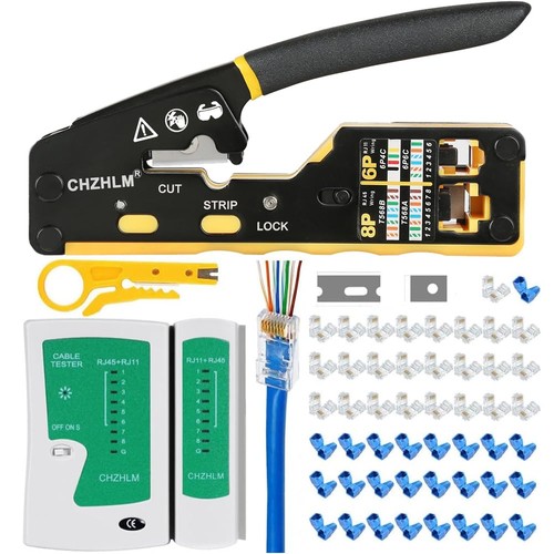Rj45 crimp tool kit pass - crimp,