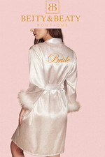 Braut-Satinmorgenmantel