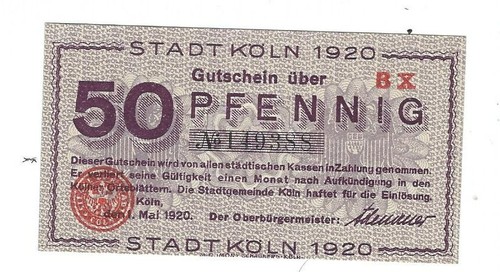 Notgeld köln stadt - -,