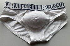 Slip Herren Gay von Aussiebum, weiß, mit push-up Polster im Beutel, Gr. M, NEU