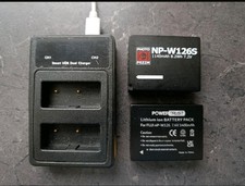 2 x Akku NP-W126S + Ladegerät z.B. für Fujifilm X100V