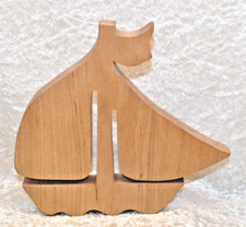 Deko Schiff  Holz - ca. 18,5 cm hoch
