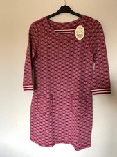 Sorgenfri Sylt Wendekleid 3/4 Arm + WENDESCHAL himbeerrot NEU 100% Baumwolle