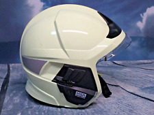 Feuerwehrhelm MSA GALLET F1 XF, nachleuchtend, Schild schwarz, Visier klar Helm